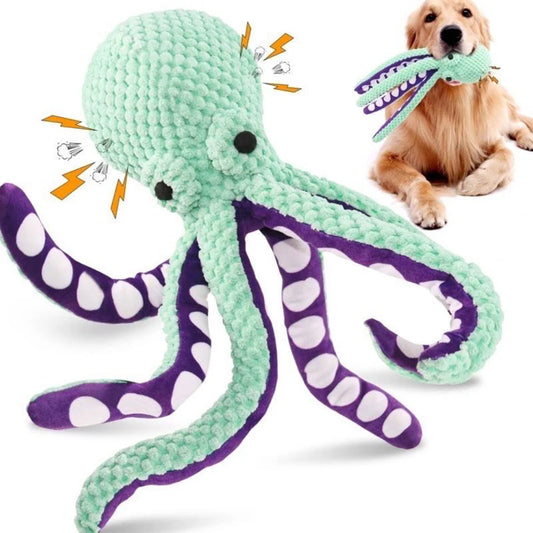 Pet Plush Octopus toy with Interactive Sound