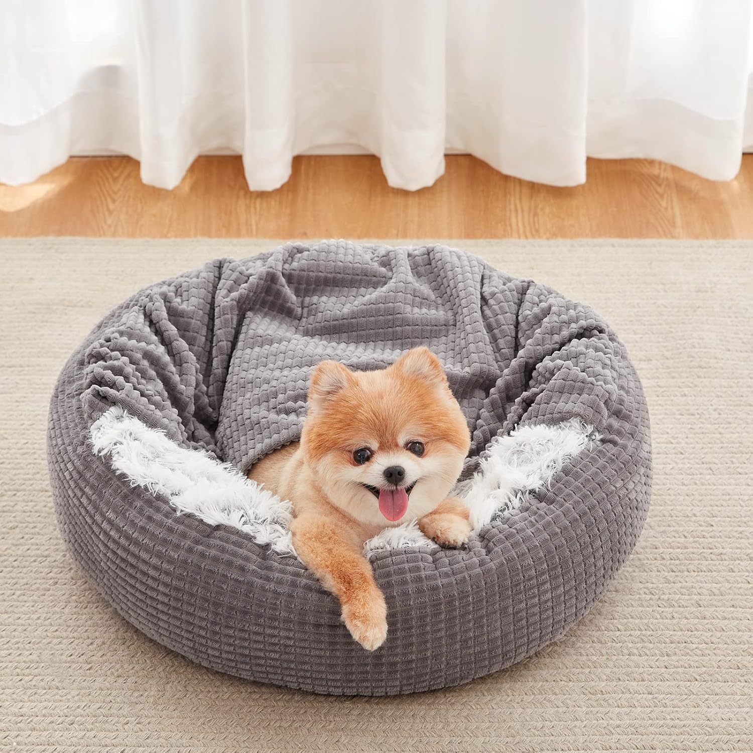 SereneShell™ Cave Hoodie Bed